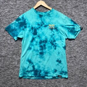 Sullen Art Collective Tattoo Tiger Skull T-Shirt Skater Blue Tie Dye Men L